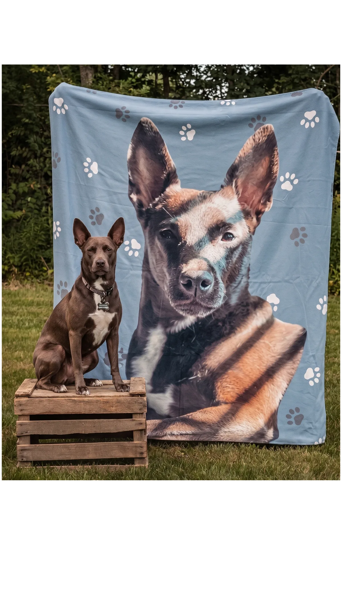 Custom Pet Sherpa Fleece Blanket